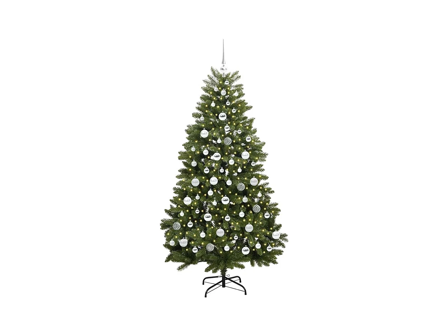 Sapin de Noël artificiel Vert 180 cm PVC et métal