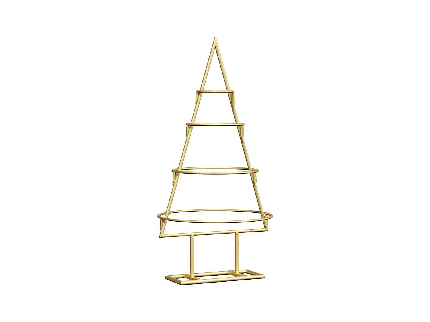 Árbol de Navidad de metal con soporte Dorado 60 cm