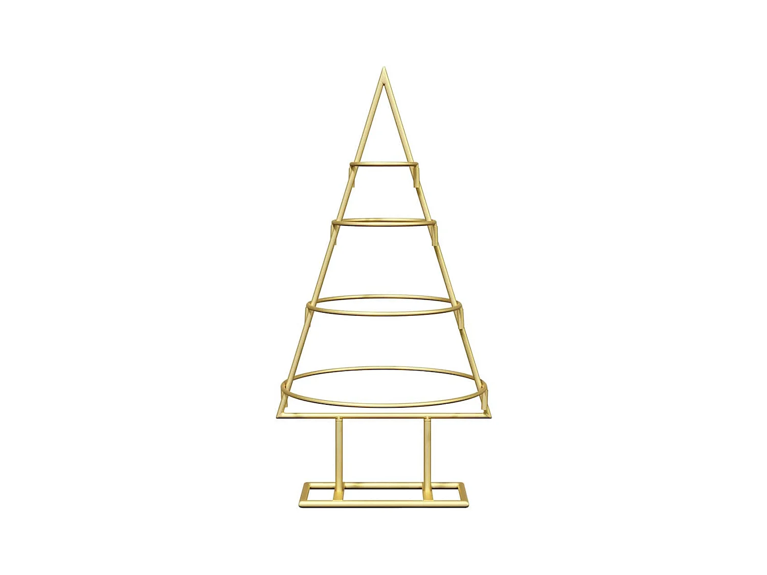Árbol de Navidad de metal con soporte Dorado 60 cm