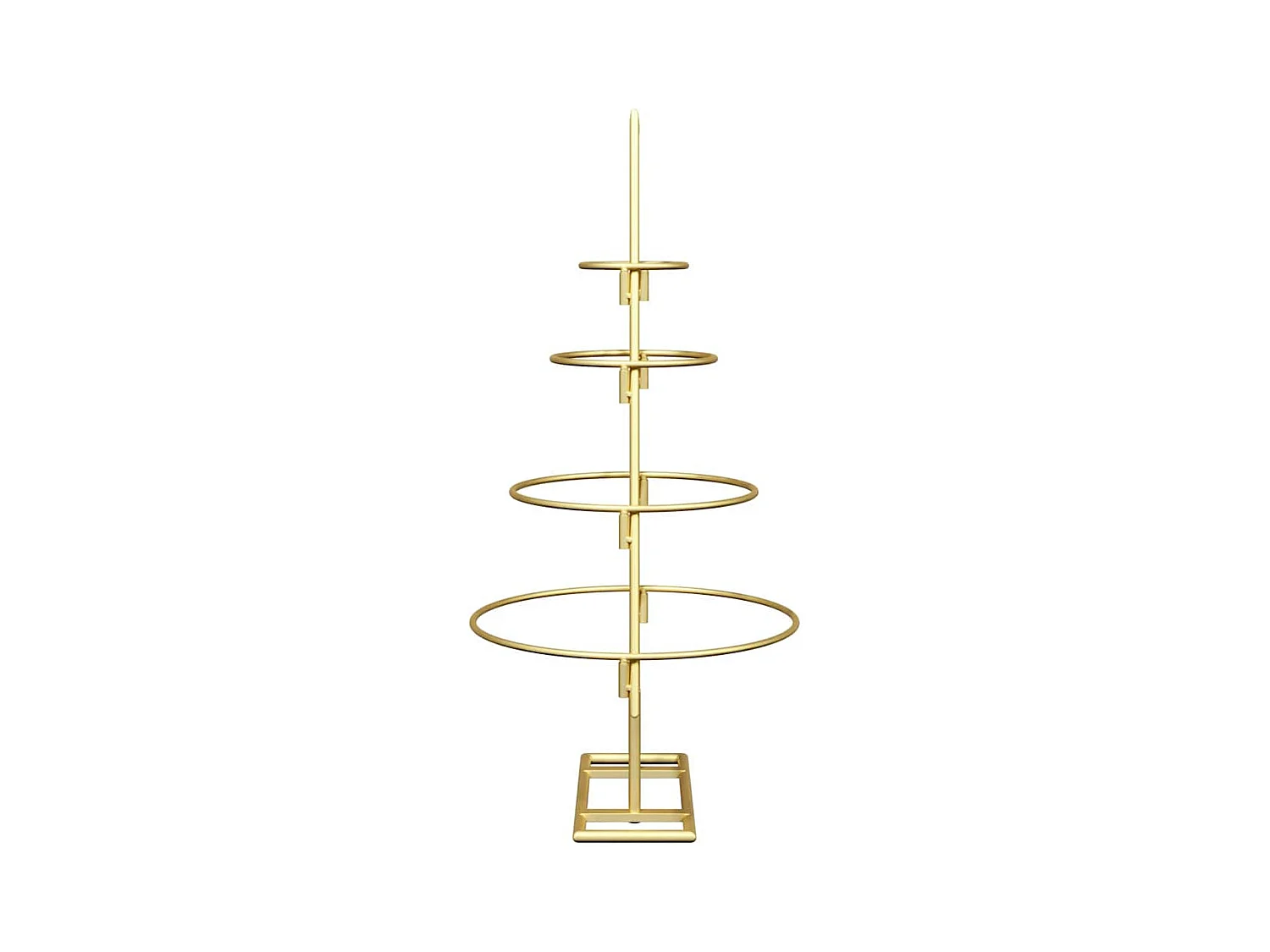 Árbol de Navidad de metal con soporte Dorado 60 cm