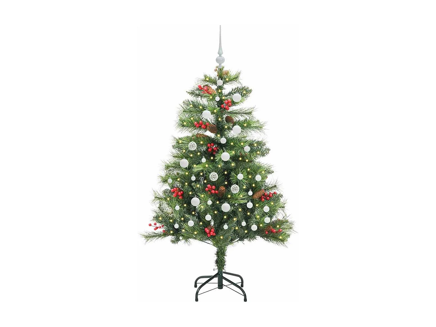 Sapin de Noël artificiel Vert 150 cm PVC et métal