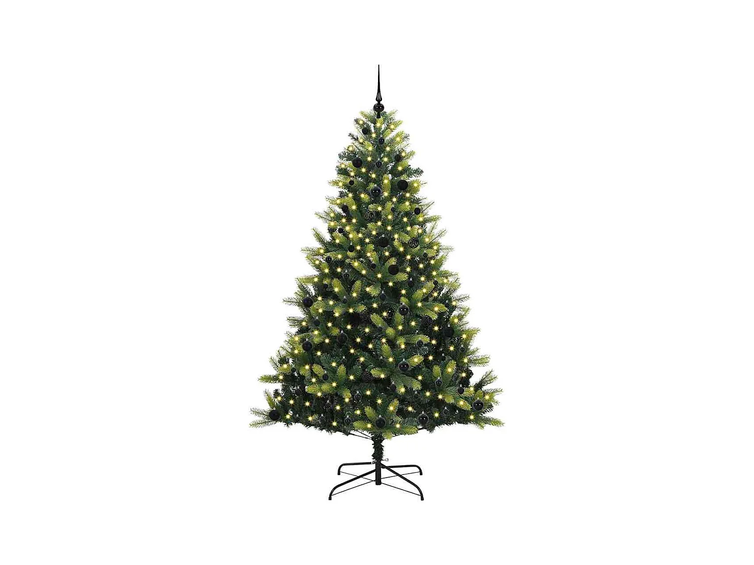 Árbol de Navidad artificial con bisagras 300 LEDs Verde 240 cm