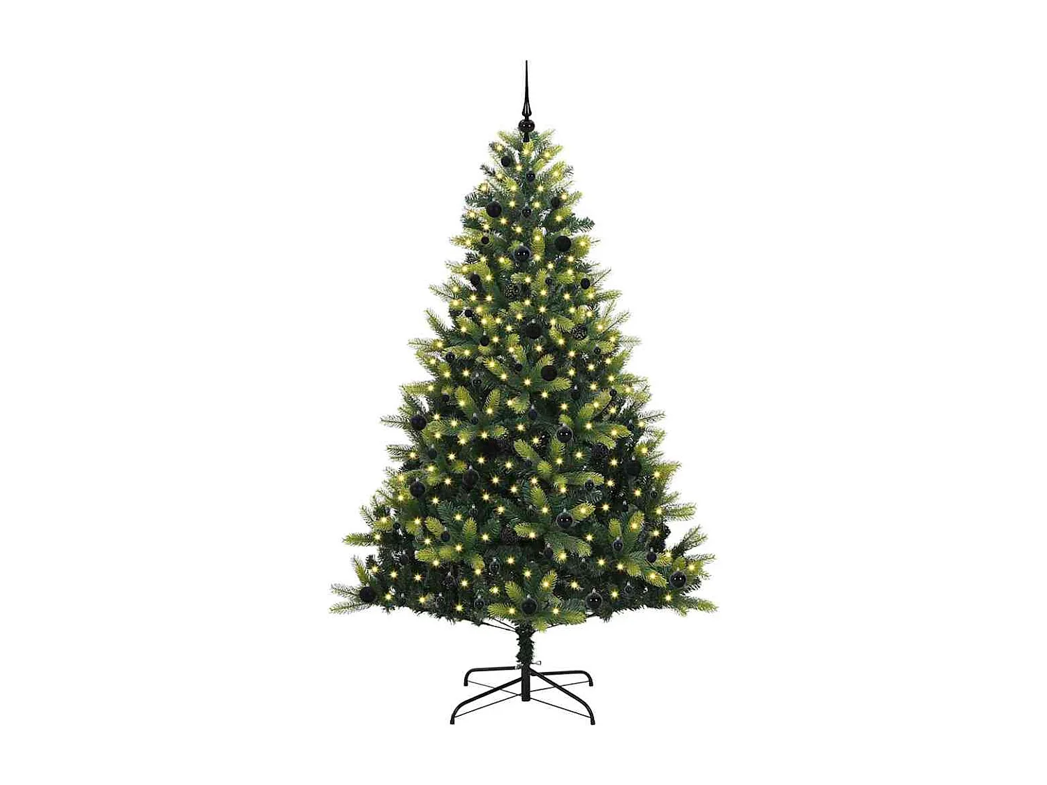Sapin de Noël Artificiel à Charnières 300 LEDs Vert 240 cm