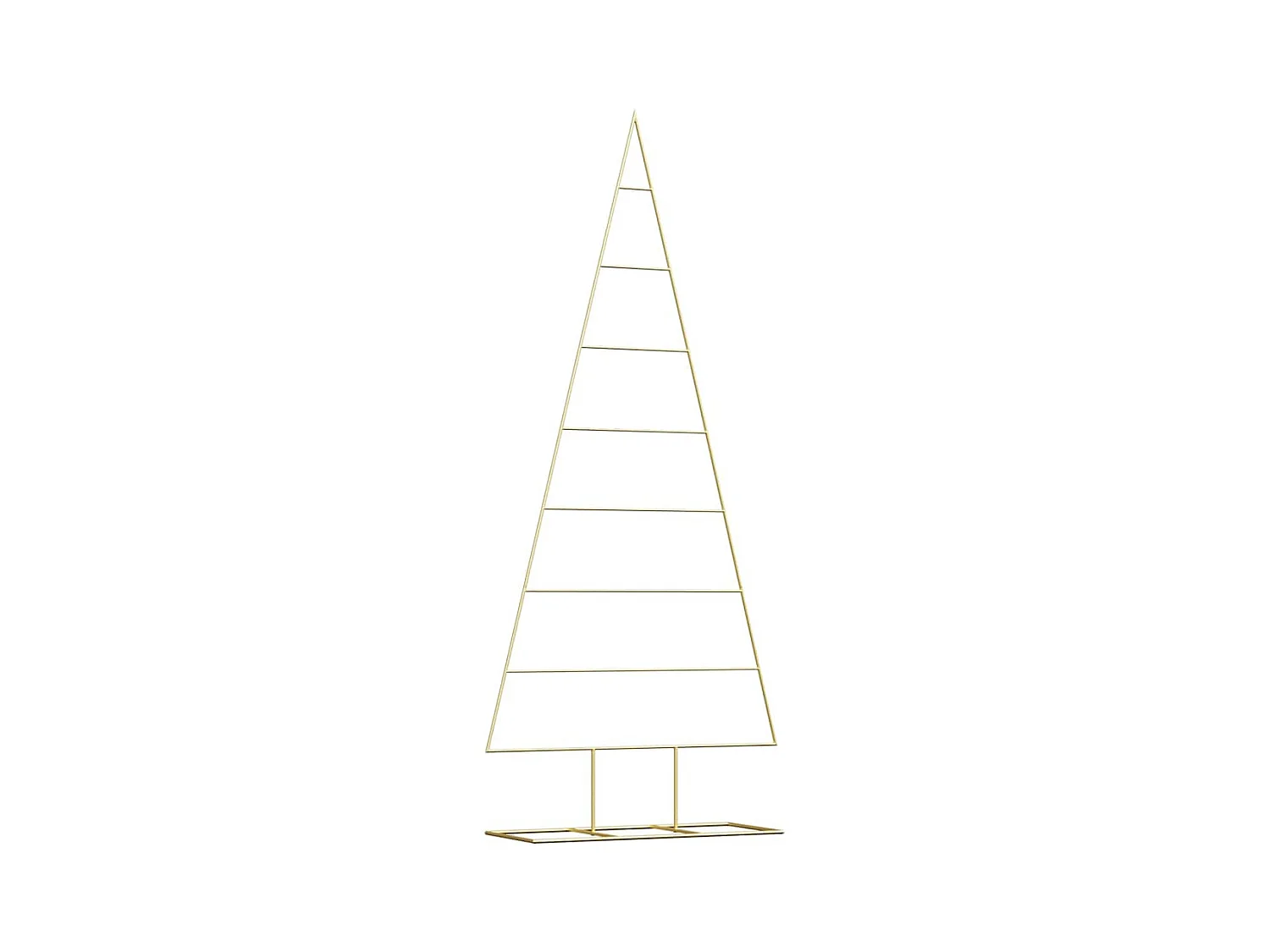 Árbol de Navidad de metal con soporte Dorado 180 cm