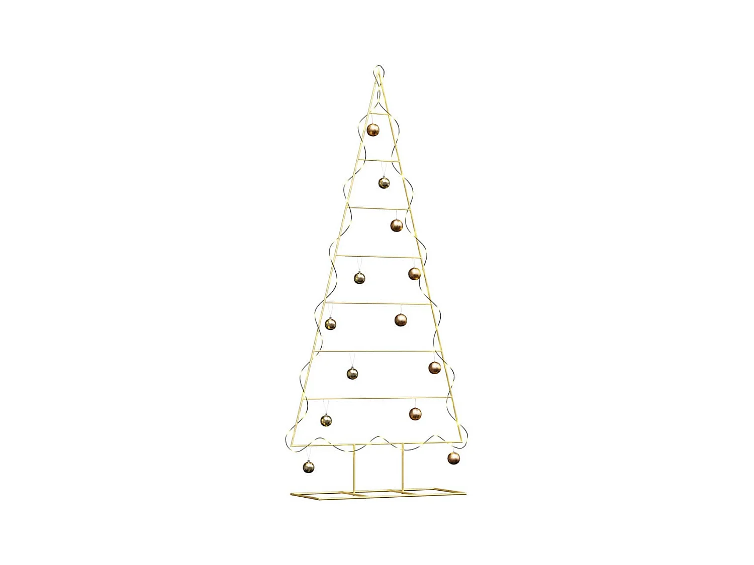 Árbol de Navidad de metal con soporte Dorado 180 cm