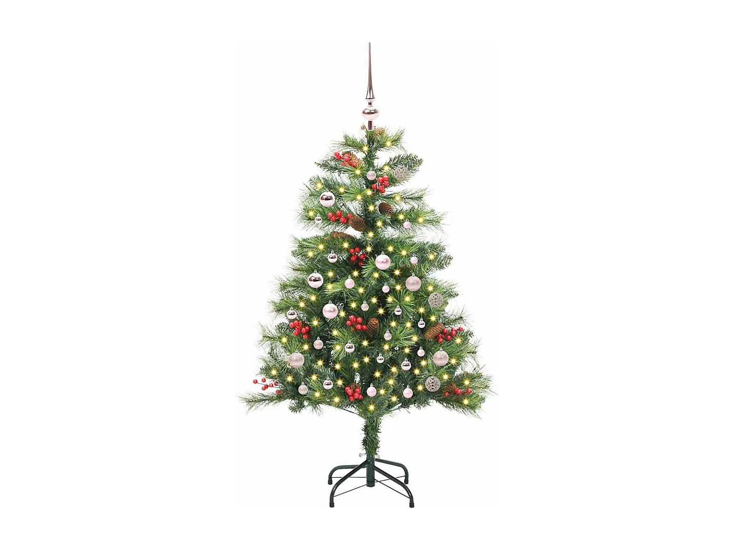 Sapin de Noël artificiel Vert 150 cm PVC et métal