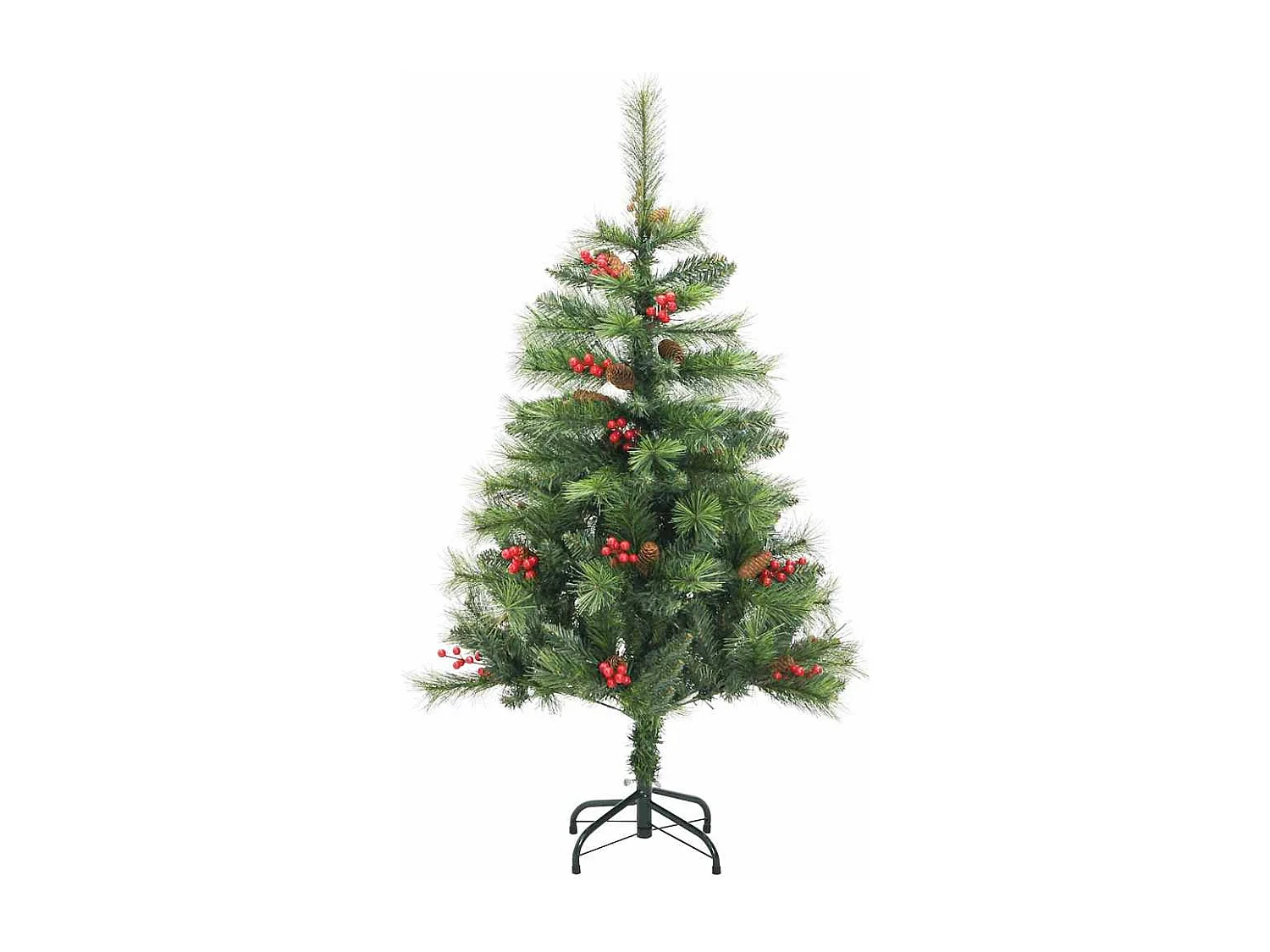 Sapin de Noël artificiel Vert 150 cm PVC et métal