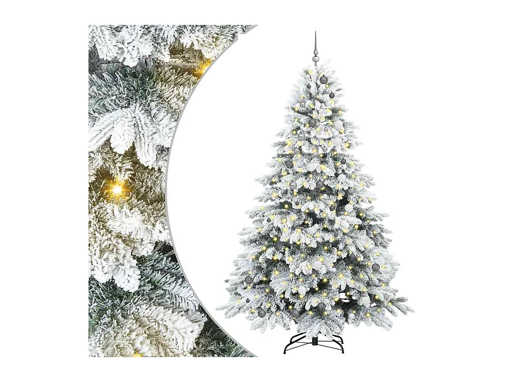 Sapin de Noël artificiel avec 300 LED Vert 240 cm PE et PVC