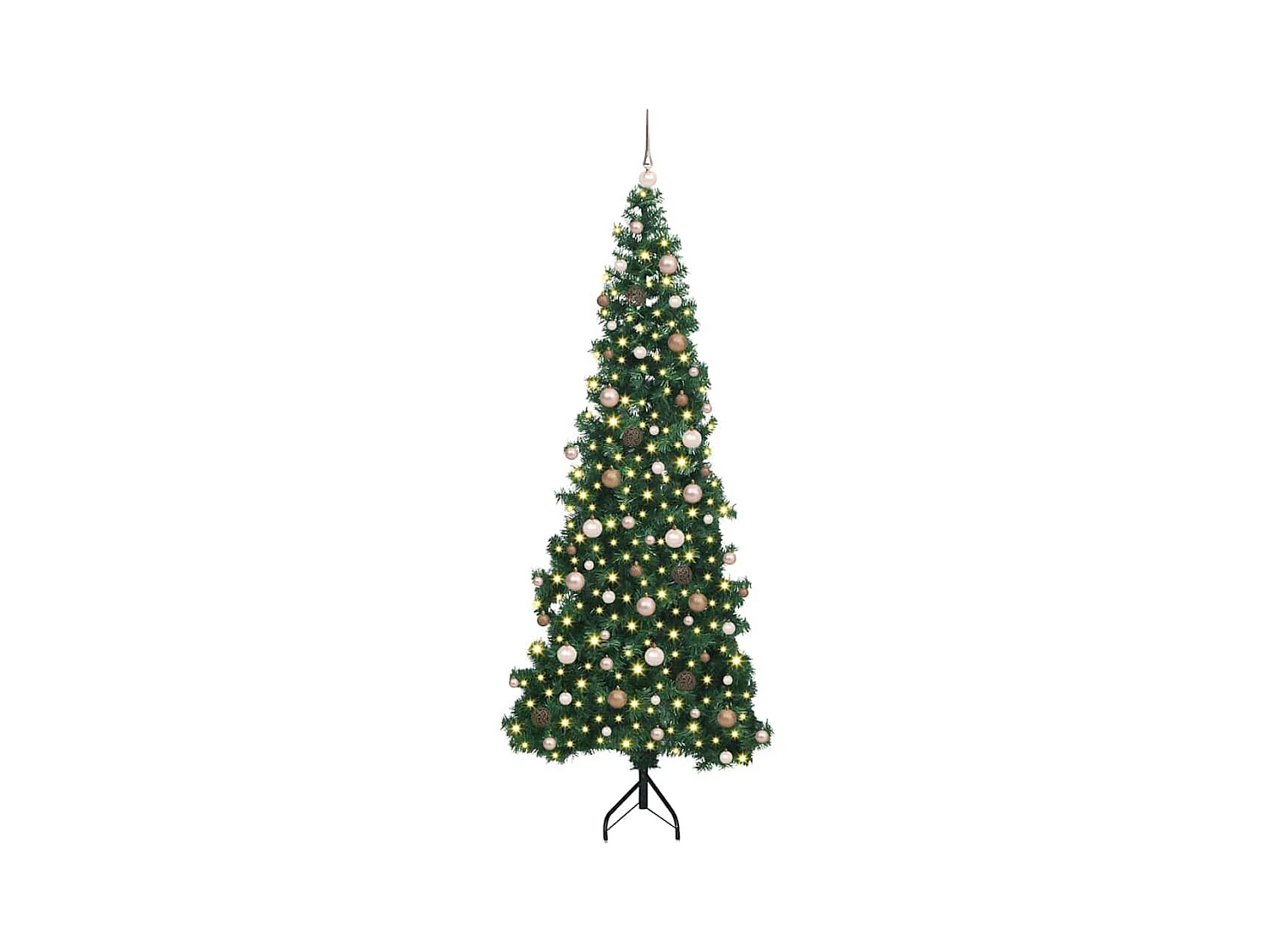 Arbre de Noël artificiel d'angle Vert 240 cm PVC et métal