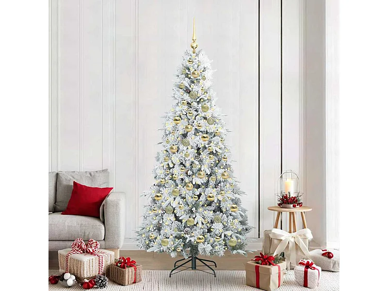Kunstmatige Hinged Kerstboom met 300 LED Groen 210 cm PE en PVC