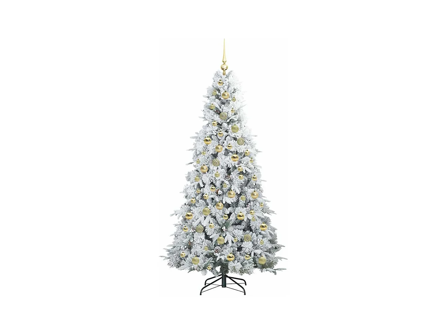Kunstmatige Hinged Kerstboom met 300 LED Groen 210 cm PE en PVC