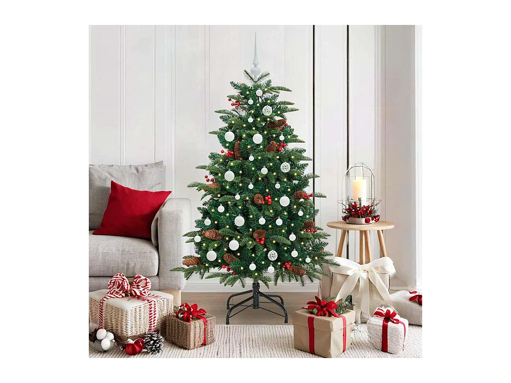 Sapin de Noël artificiel Vert 150 cm PVC, métal et plastique
