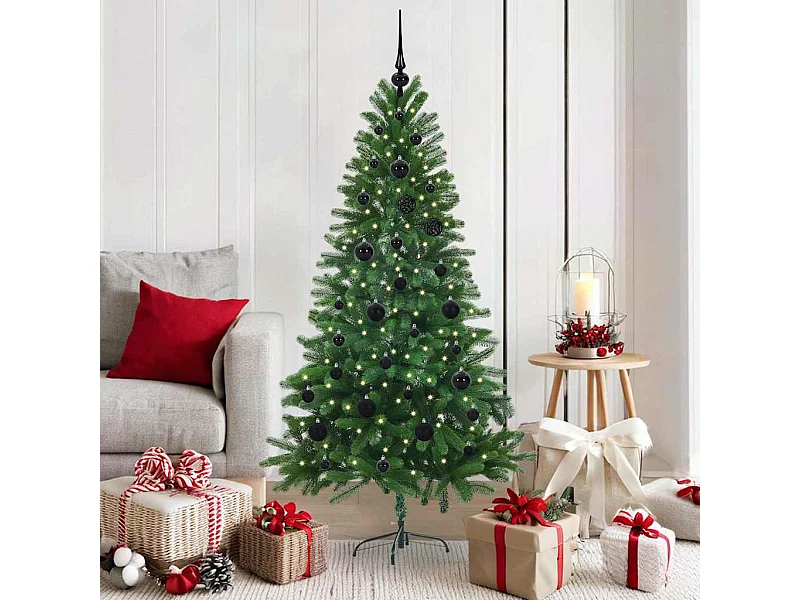 Sapin de Noël avec 150 LED avec support Vert 150 cm PE