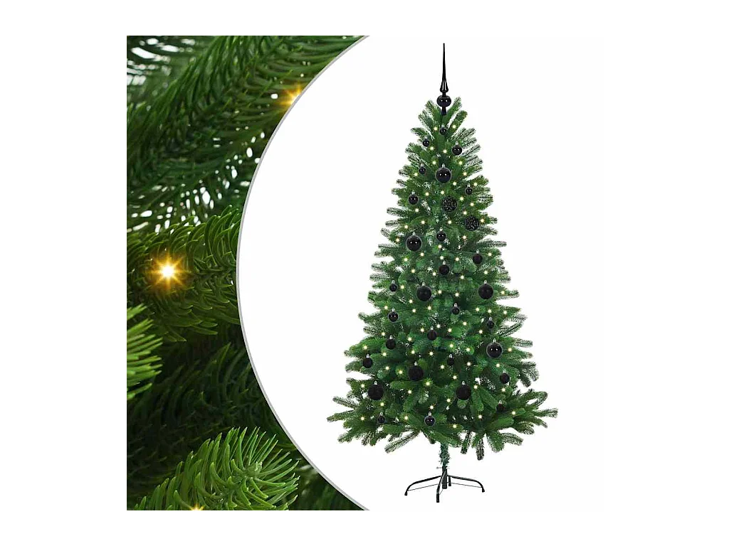 Sapin de Noël avec 150 LED avec support Vert 150 cm PE