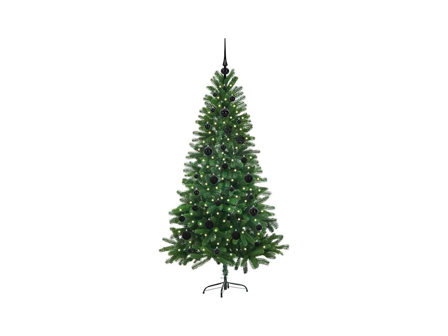 Sapin de Noël avec 150 LED avec support Vert 150 cm PE