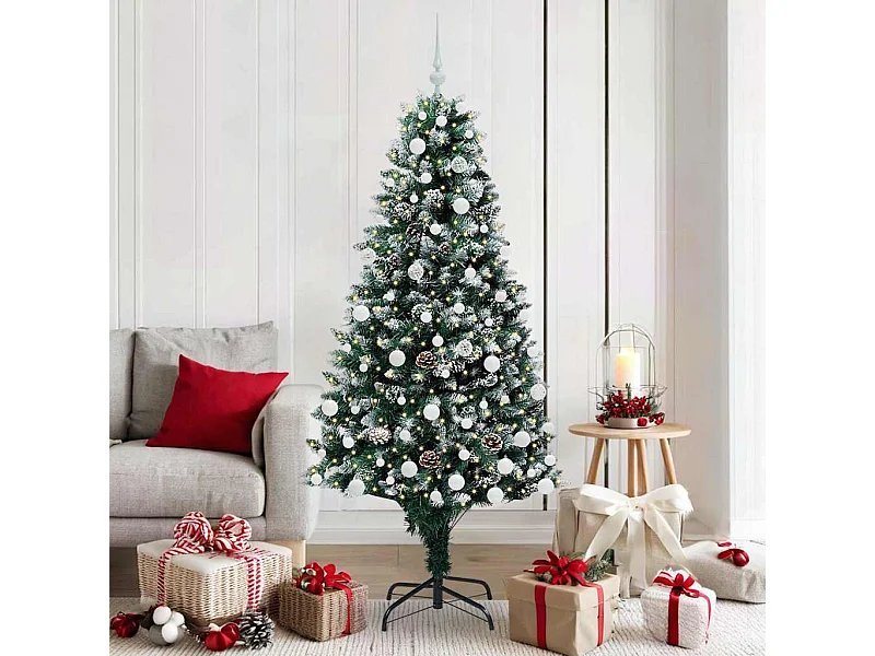 Sapin de Noël artificiel Vert 180 cm PVC, Acier et Plastique