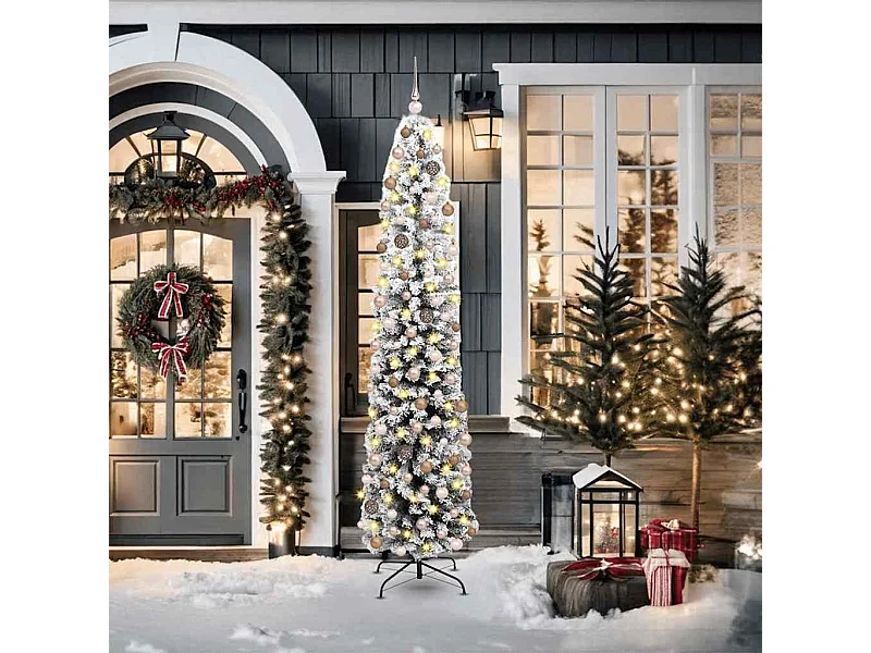 Sapin de Noël artificiel Vert 210 cm PVC et acier et plastique