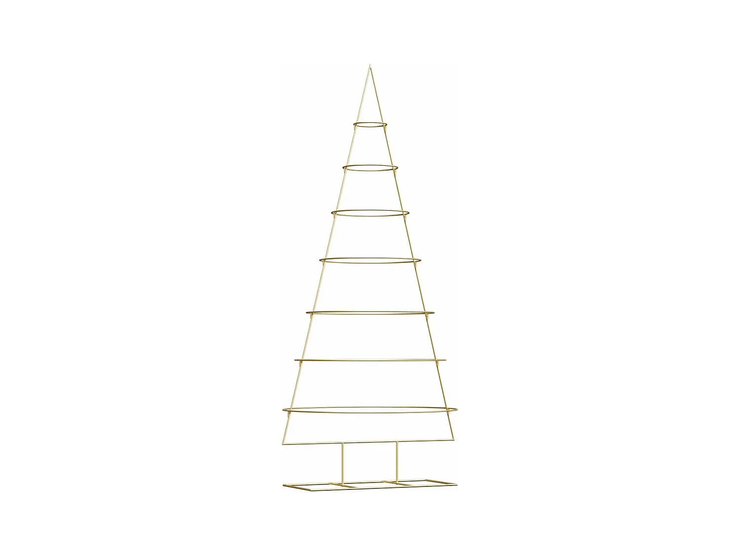 Árbol de Navidad de metal con soporte Dorado 210 cm