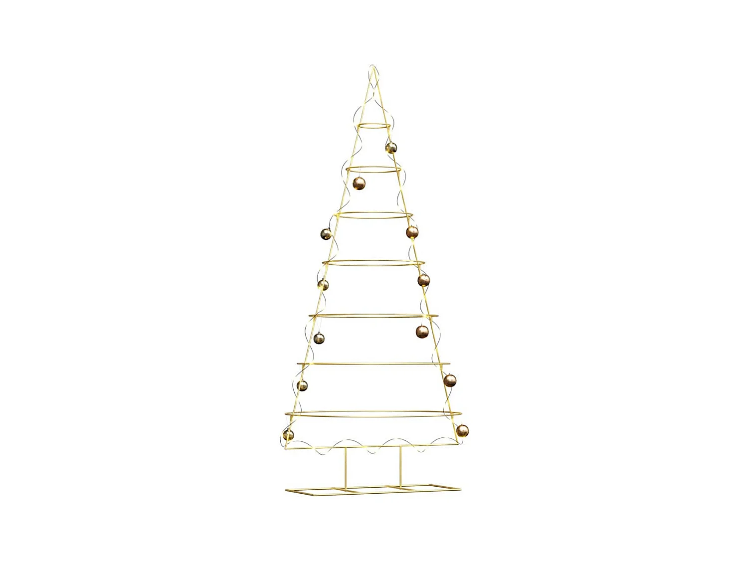 Árbol de Navidad de metal con soporte Dorado 210 cm