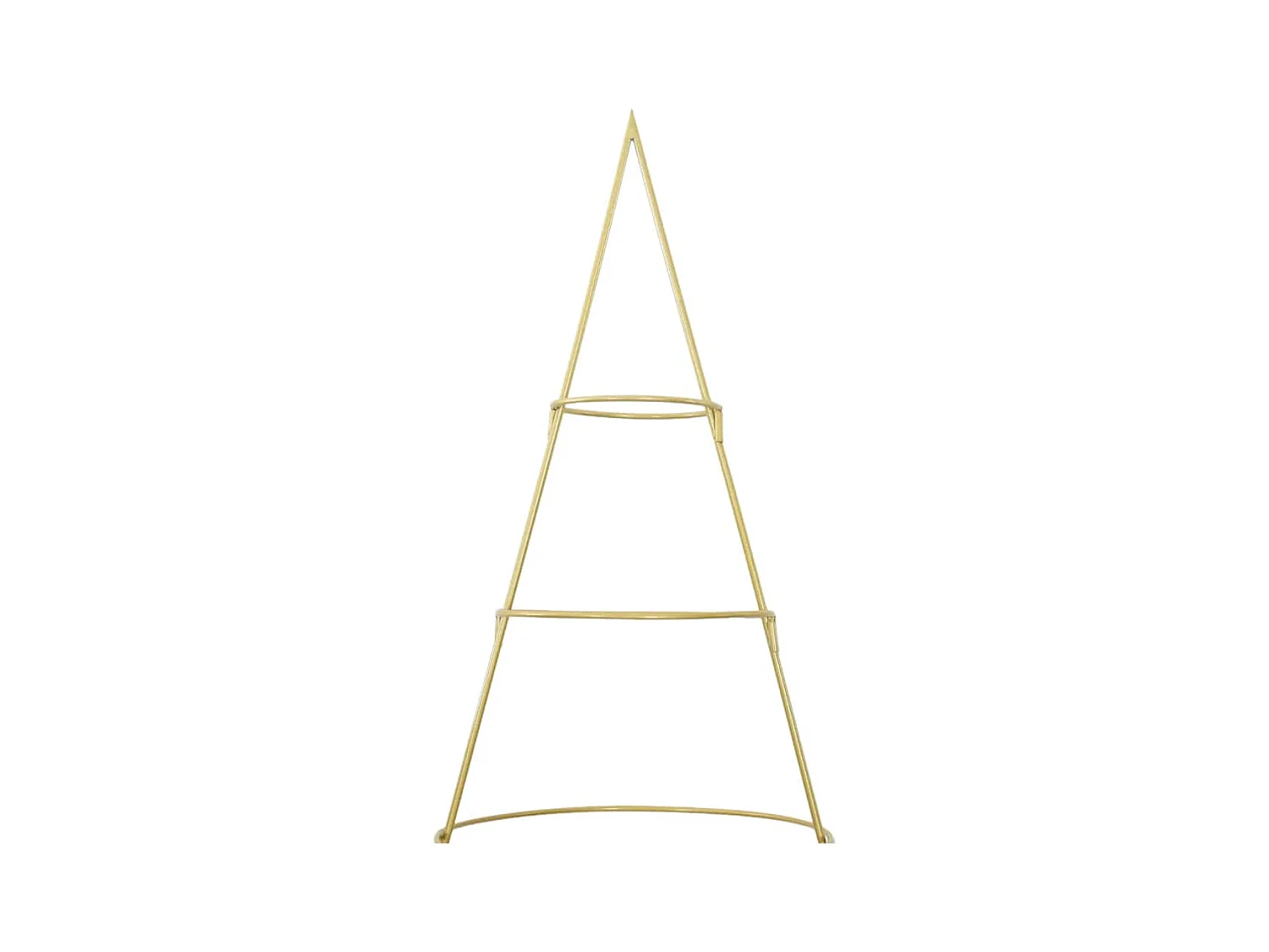 Árbol de Navidad de metal con soporte Dorado 210 cm