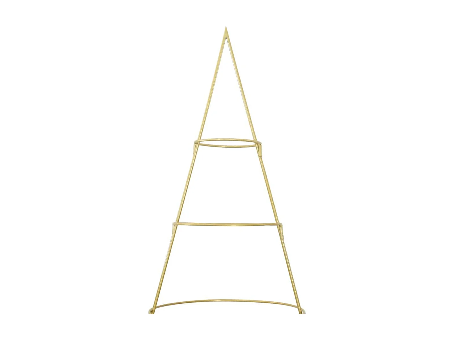 Árbol de Navidad de metal con soporte Dorado 210 cm