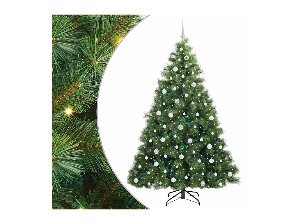 Árbol de Navidad artificial con 300 LED Verde 210 cm PE y PVC