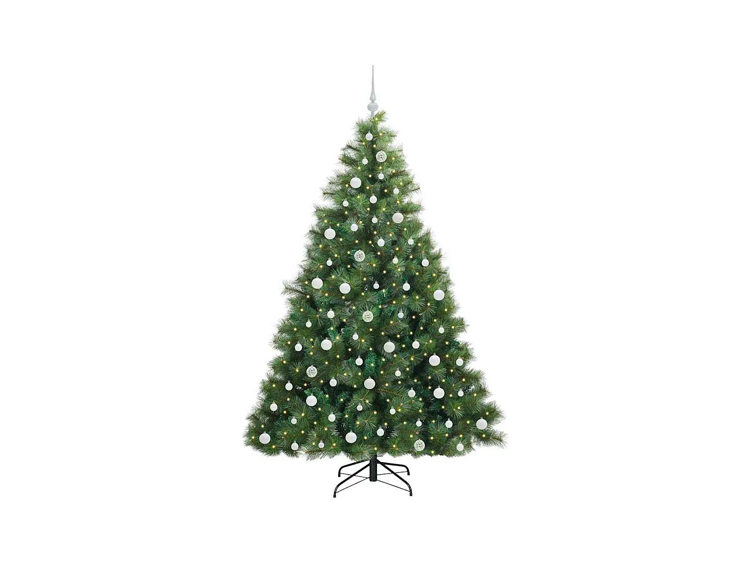 Árbol de Navidad artificial con 300 LED Verde 210 cm PE y PVC