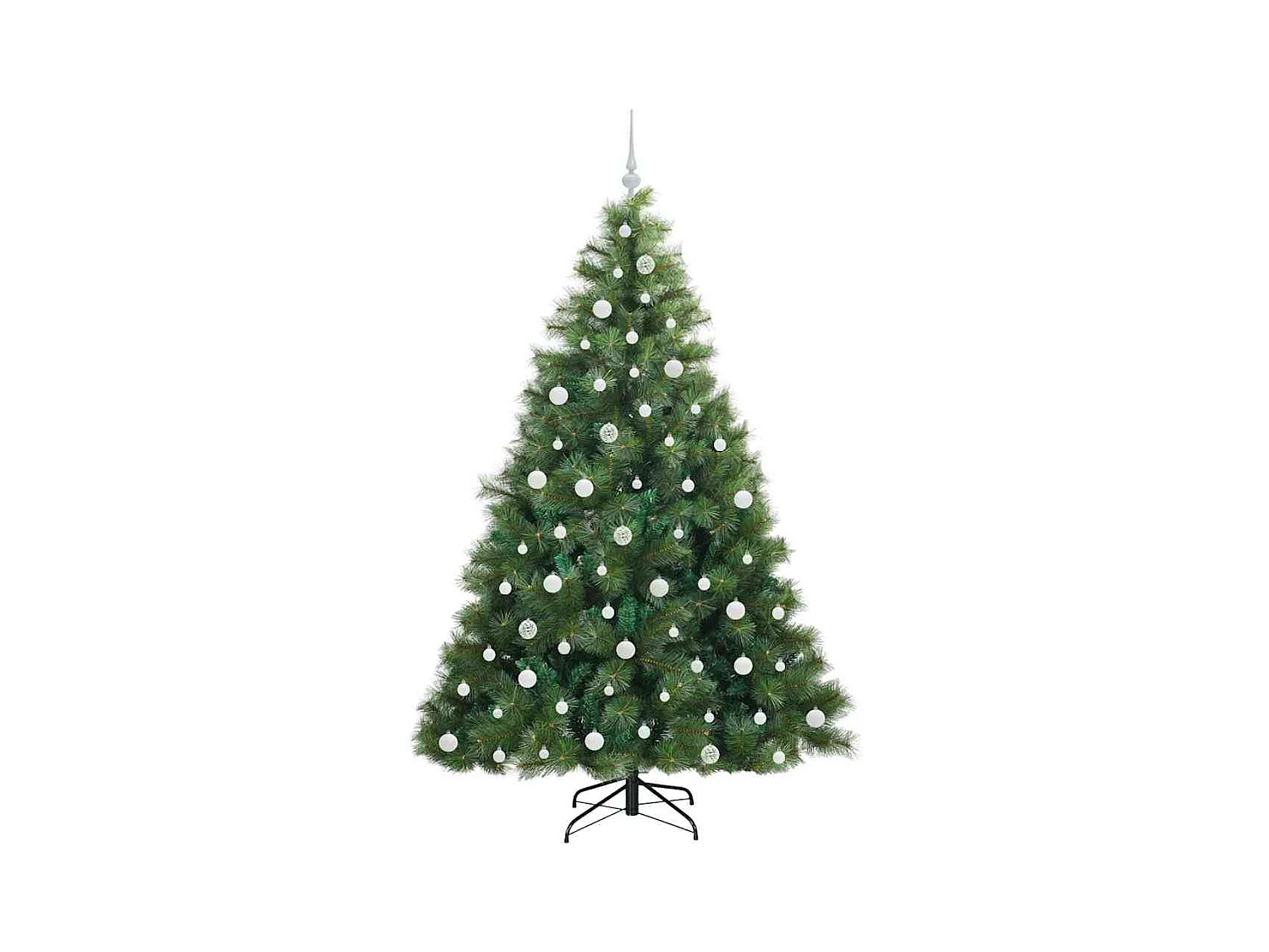Árbol de Navidad artificial con 300 LED Verde 210 cm PE y PVC