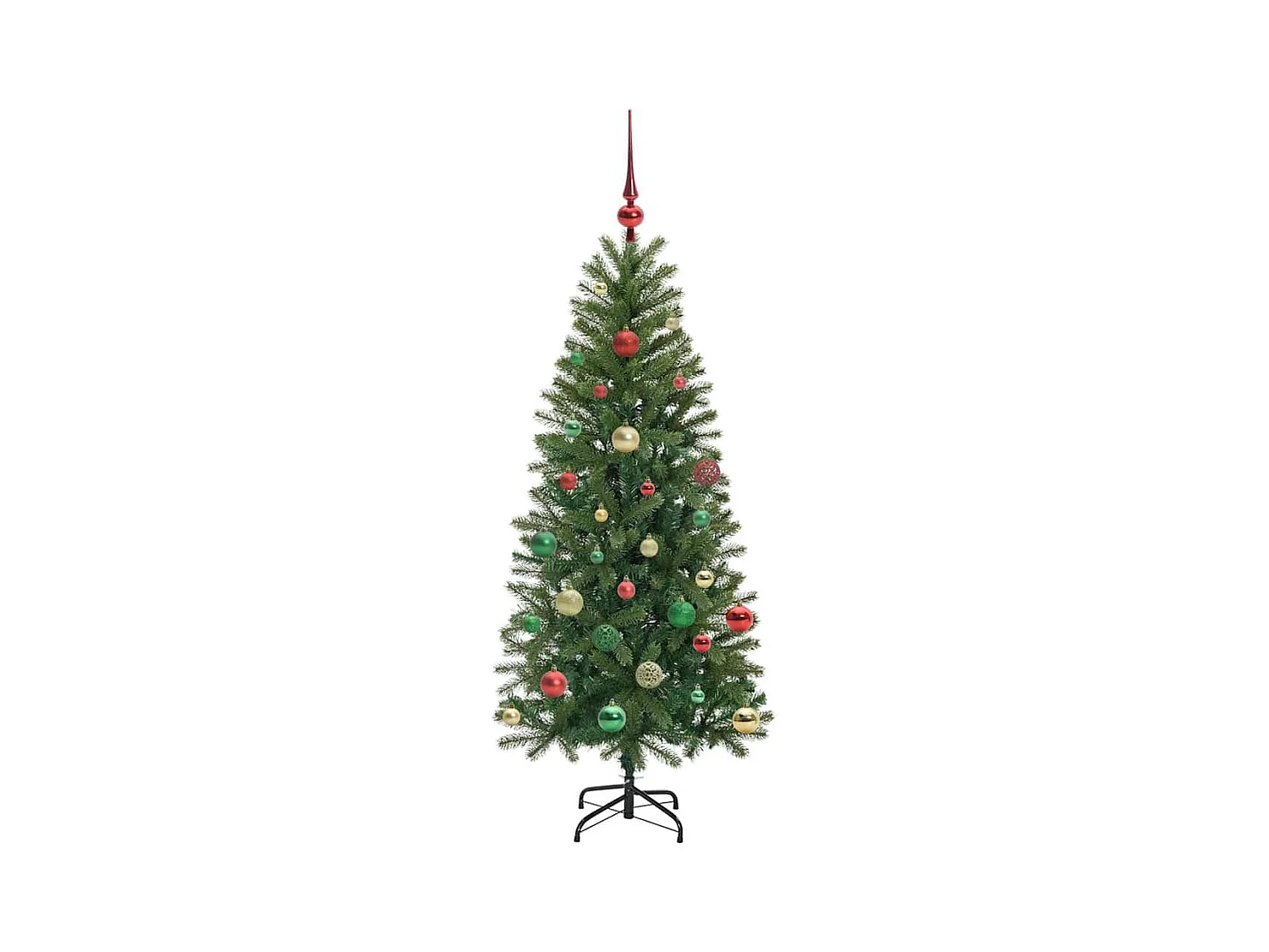Kunstkerstboom met 150 LED met standaard Groen 150 cm PE en PVC