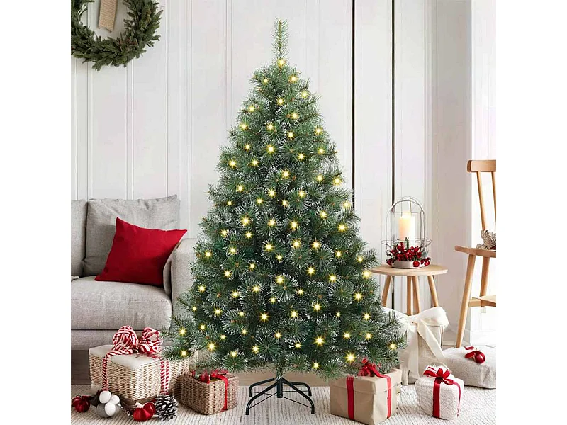 Kunstkerstboom met 150 LED met standaard Groen 150 cm PE en PVC