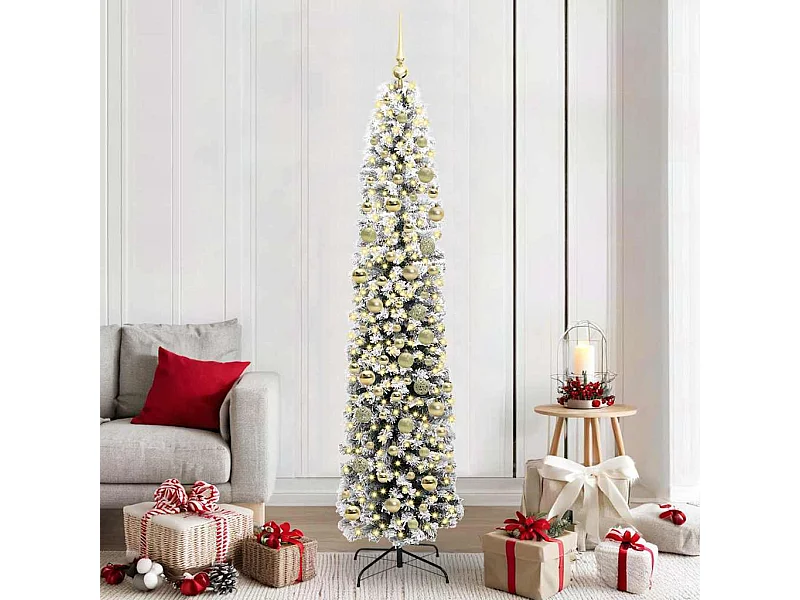 Árvore de Natal Artificial Verde 210 cm PVC e Aço e Plástico