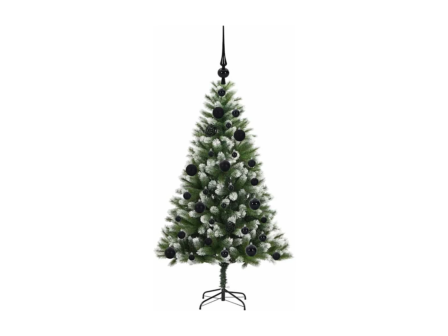 Árvore de Natal Artificial com Dobradiças e Neve Coberta 120 cm