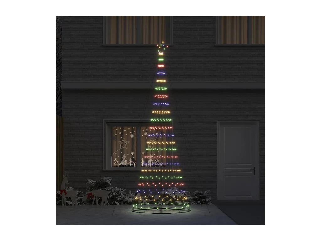 Arbre de Noël LED Multicolore 138,5 x 138,5 x 399 cm Métal