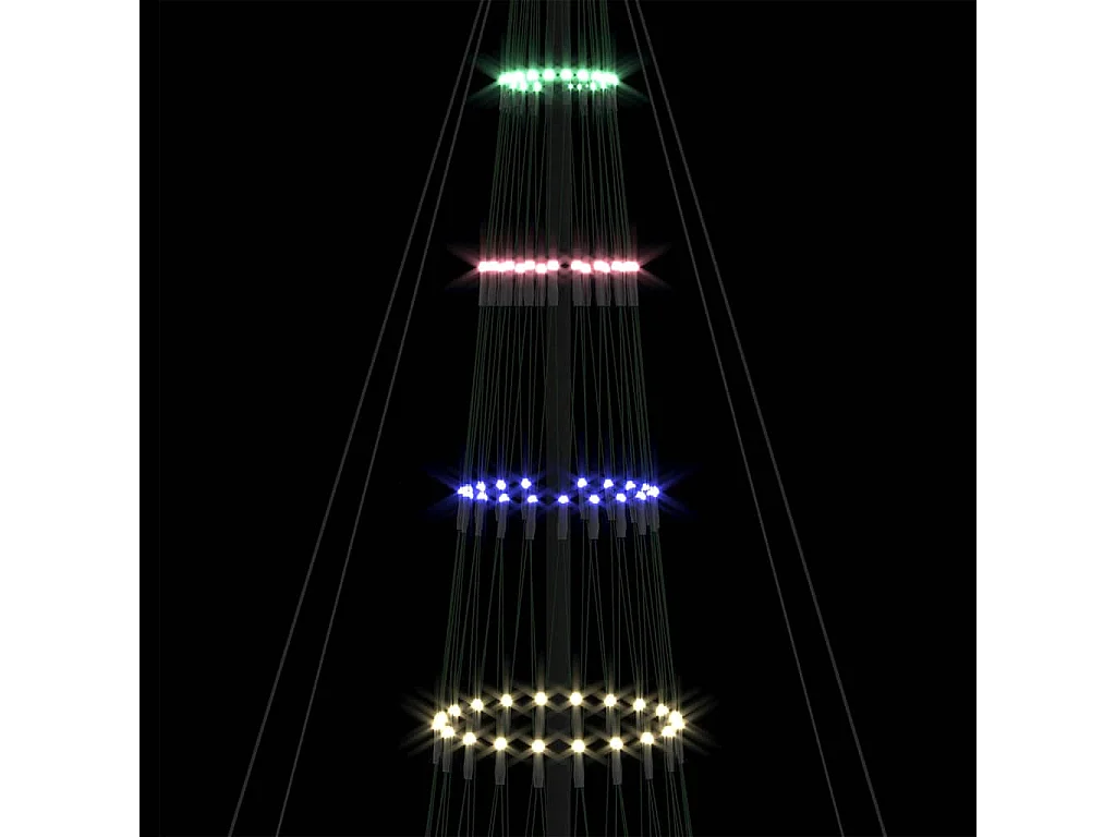 Arbre de Noël LED Multicolore 138,5 x 138,5 x 399 cm Métal
