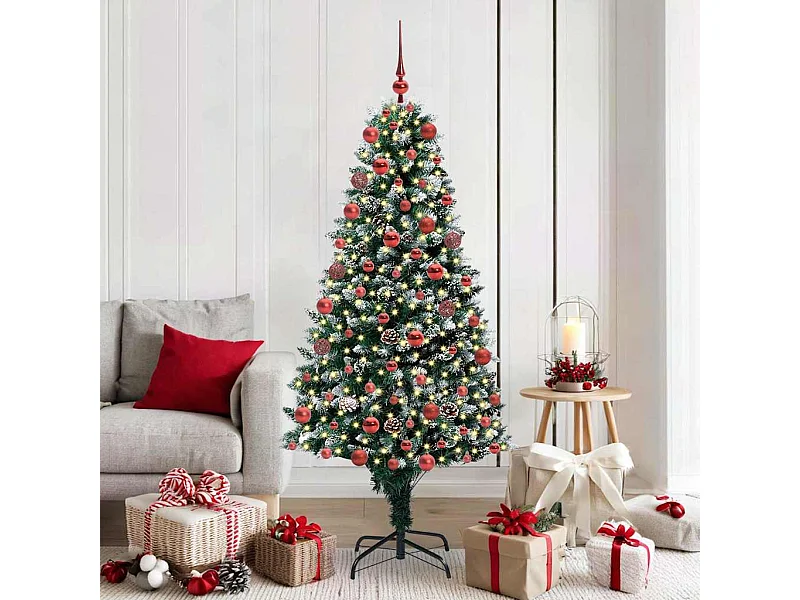 Sapin de Noël artificiel Vert 180 cm PVC, Acier et Plastique