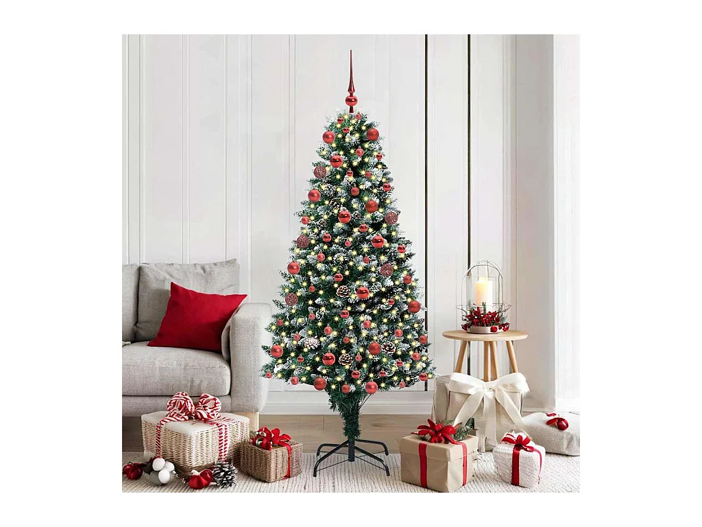 Sapin de Noël artificiel Vert 180 cm PVC, Acier et Plastique