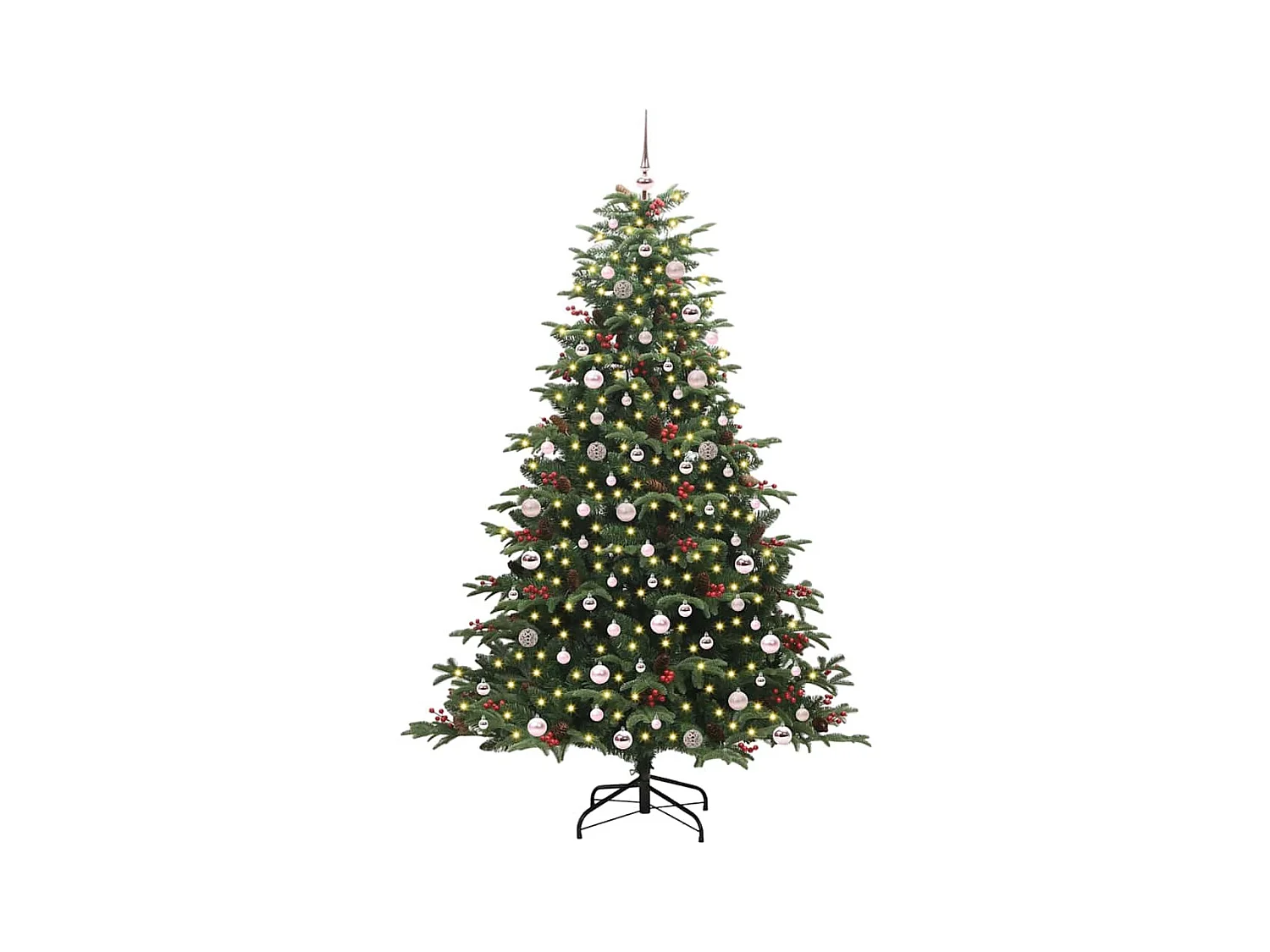 Árbol de Navidad artificial Verde 240 cm PVC, Metal y Plástico