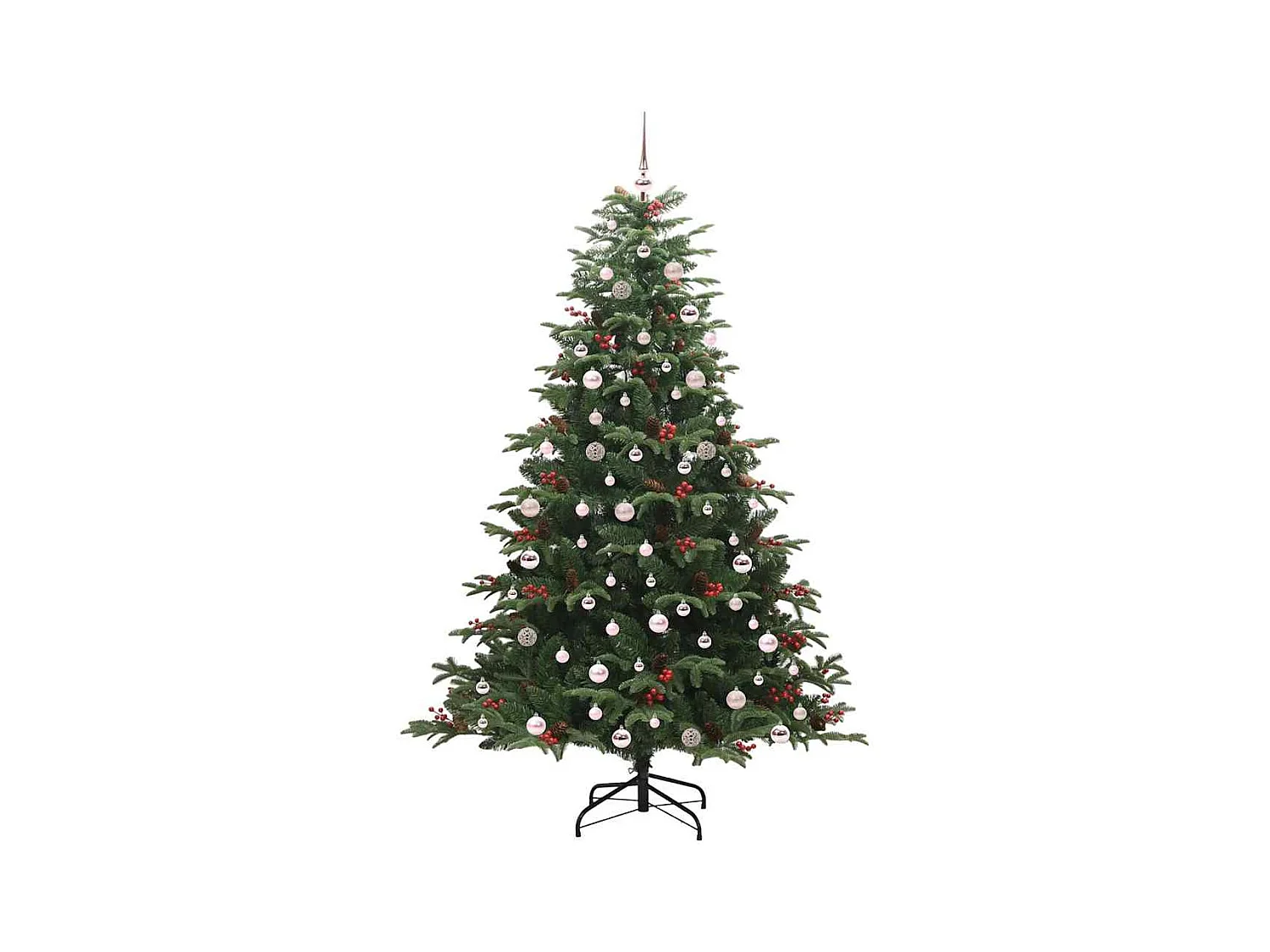 Árbol de Navidad artificial Verde 240 cm PVC, Metal y Plástico