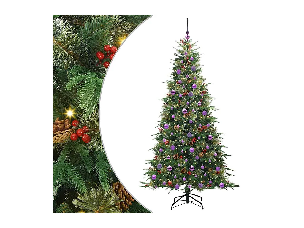 Sapin de Noël Artificiel à Branches Articulées Vert 210 cm