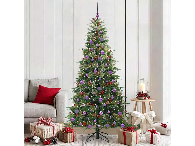 Sapin de Noël Artificiel à Branches Articulées Vert 210 cm
