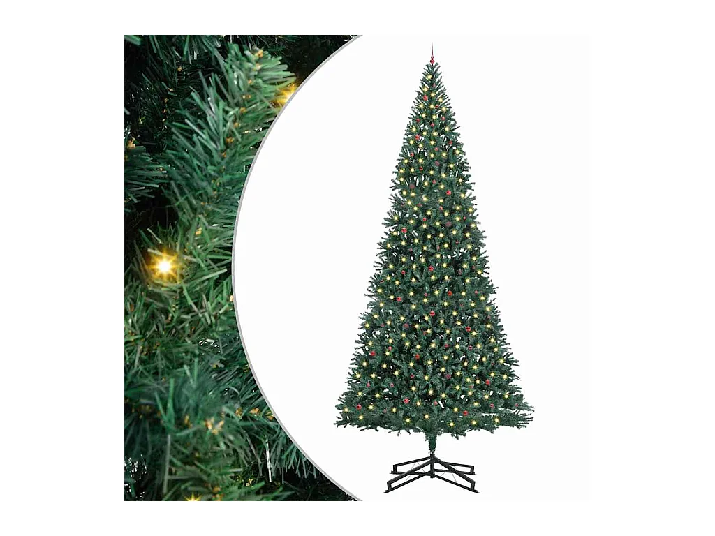 Arbre de Noël artificiel pré-éclairé avec ensemble de boules