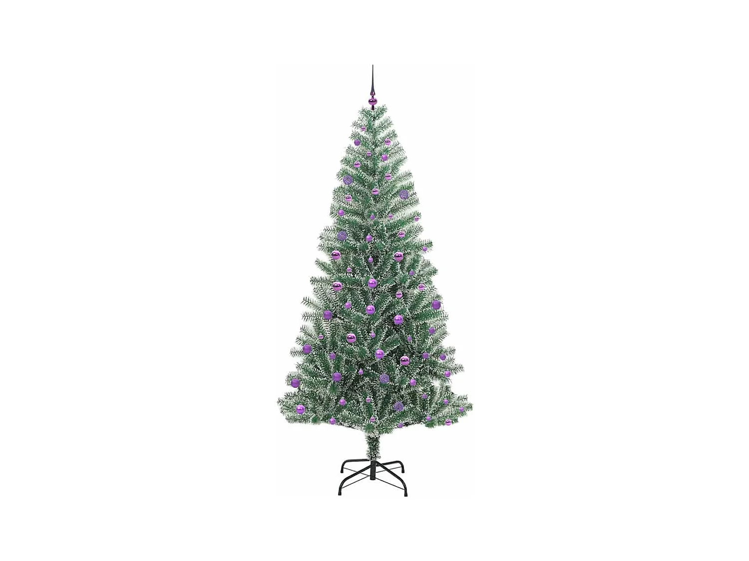 Árbol de Navidad Artificial Nevado con Luz LED Verde y 240 cm