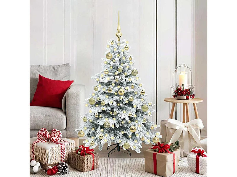 Sapin de Noël artificiel avec 150 LED Vert 120 cm PE et PVC