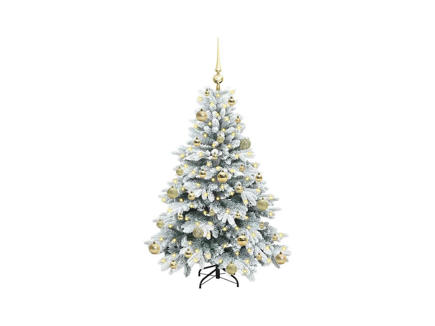 Árvore de Natal Artificial com 150 LEDs Verde 120 cm PE e PVC