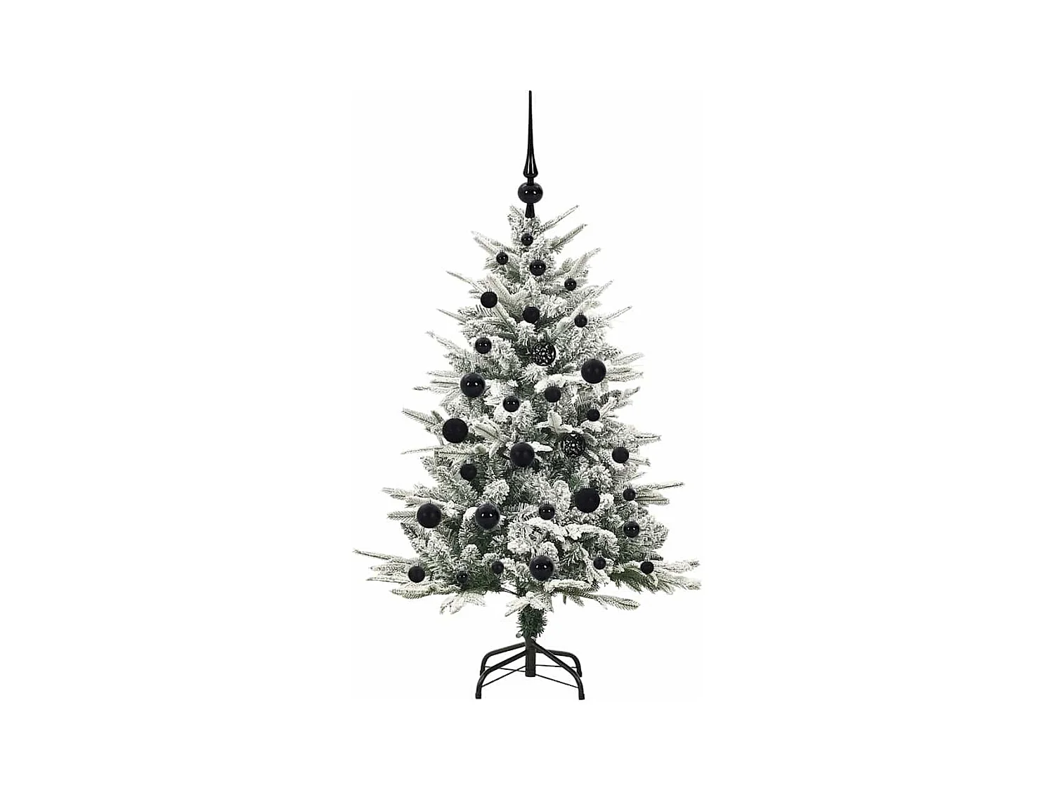 Sapin de Noël artificiel pré-éclairé avec set de boules Vert