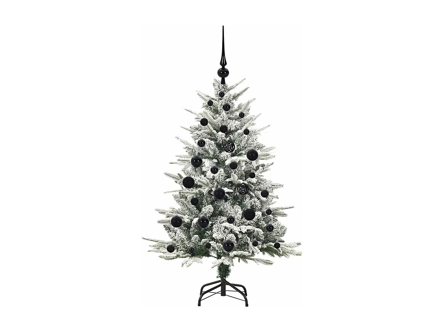 Sapin de Noël artificiel pré-éclairé avec set de boules Vert