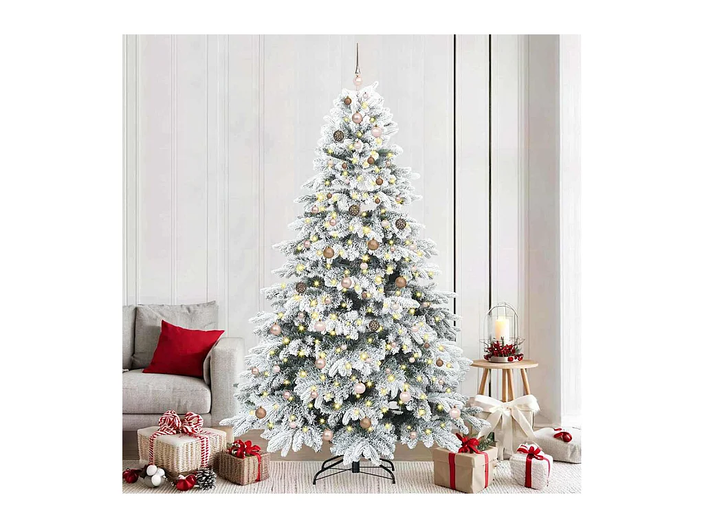 Sapin de Noël artificiel avec 300 LED Vert 240 cm PE et PVC