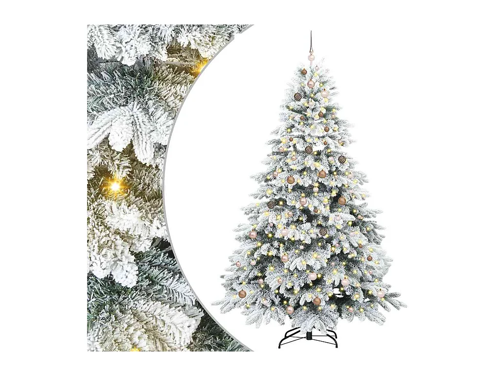 Sapin de Noël artificiel avec 300 LED Vert 240 cm PE et PVC