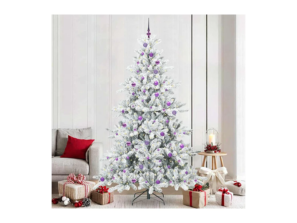 Kunstmatige Hinged Kerstboom met 300 LED 240 cm PVC