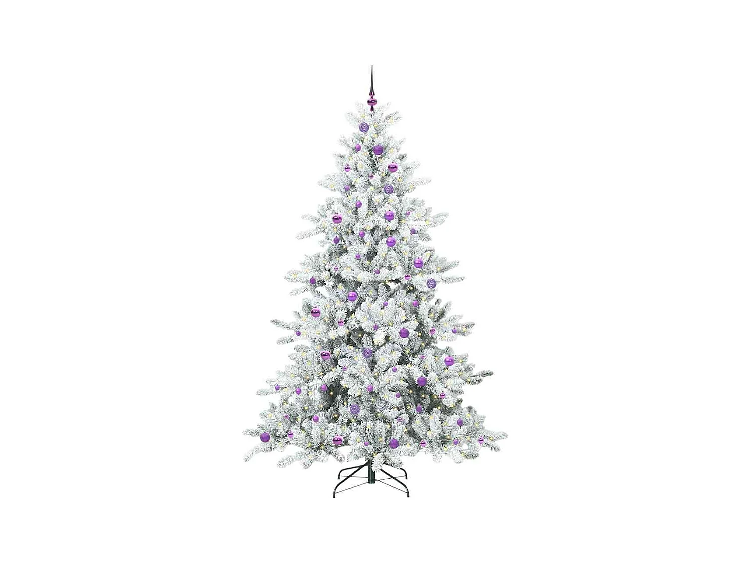 Kunstmatige Hinged Kerstboom met 300 LED 240 cm PVC